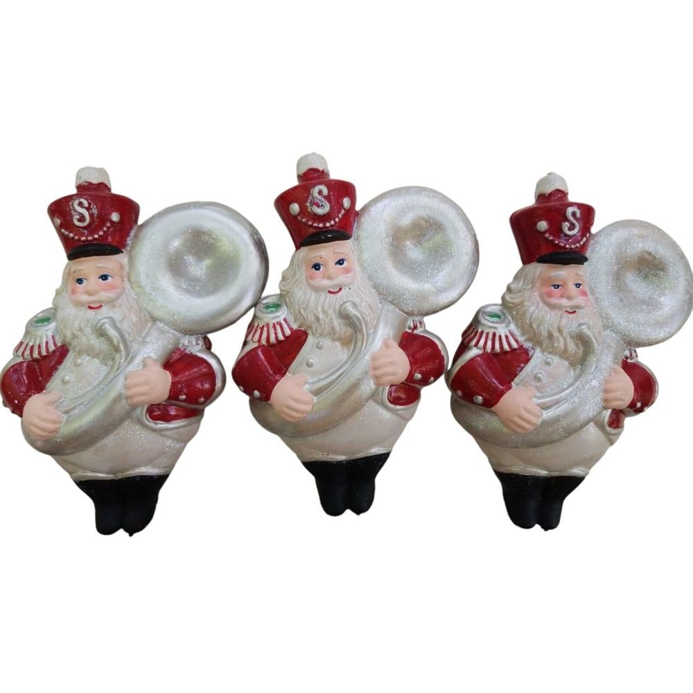 Vintage Santa Ornaments Christmas‎ Music Instruments Holiday Decorations Crafts